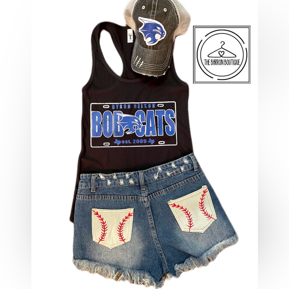 Denim Baseball Laced Shorts - Picture 5 of 5